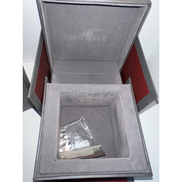 Michele Two-Tone Diamond Deco Chronograph Watch with Original Box - Picture 3 of 5